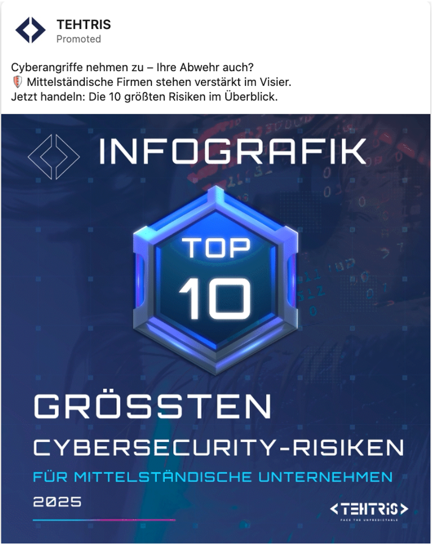 Publicité LinkedIn Ads TEHTRIS