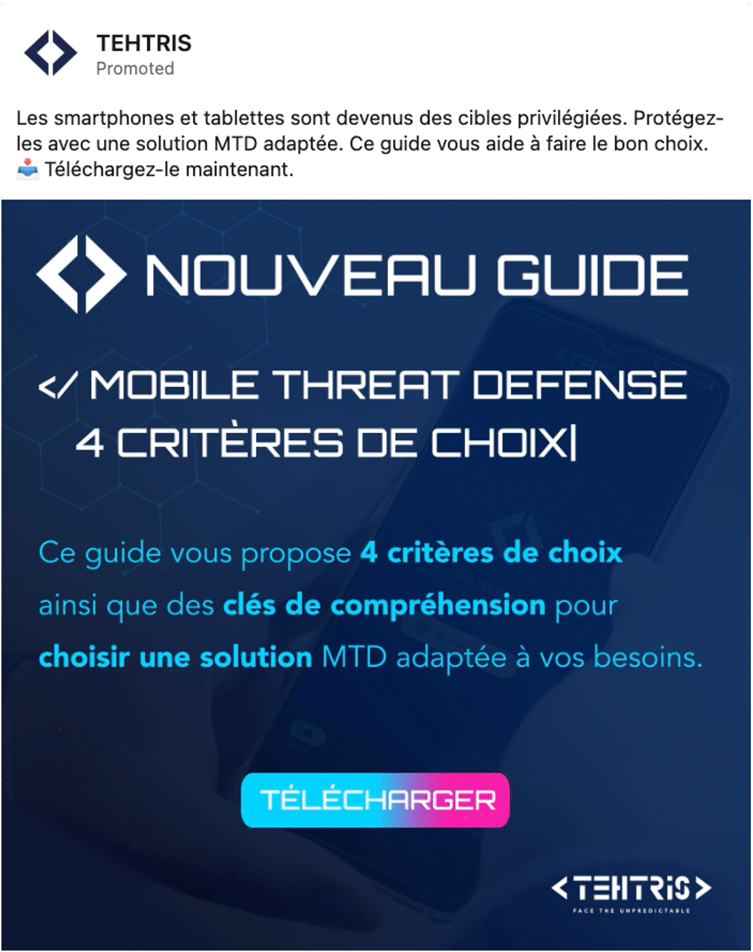 Publicité LinkedIn Ads TEHTRIS