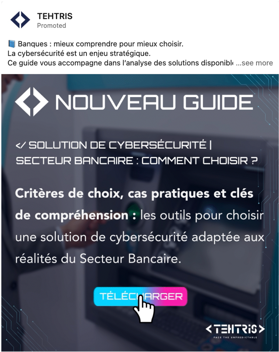 Publicité LinkedIn Ads TEHTRIS