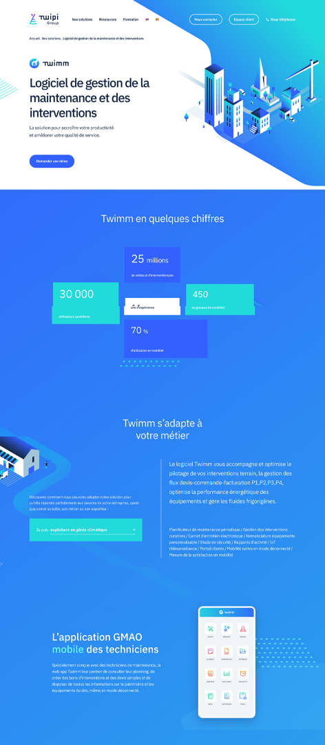 Page solution Twimm