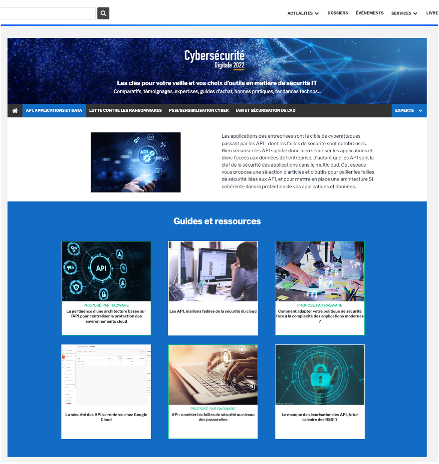Thématique API / Applications / Data